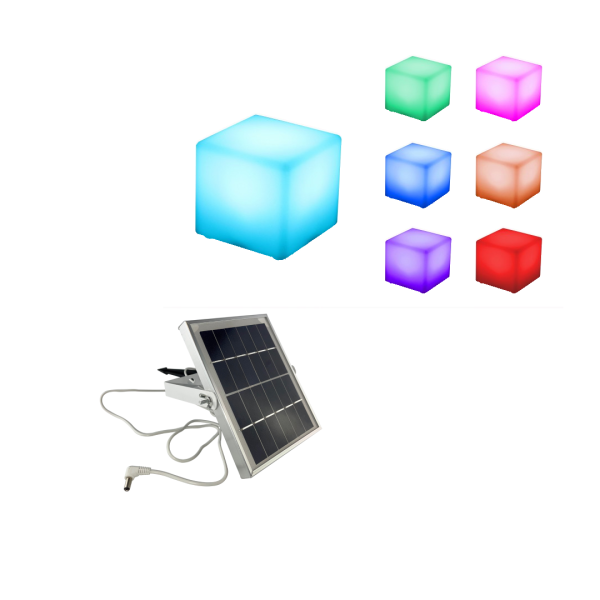 7even LED Light Cube 20cm Outdoor LED Cube z baterią i pilotem zdalnego sterowania