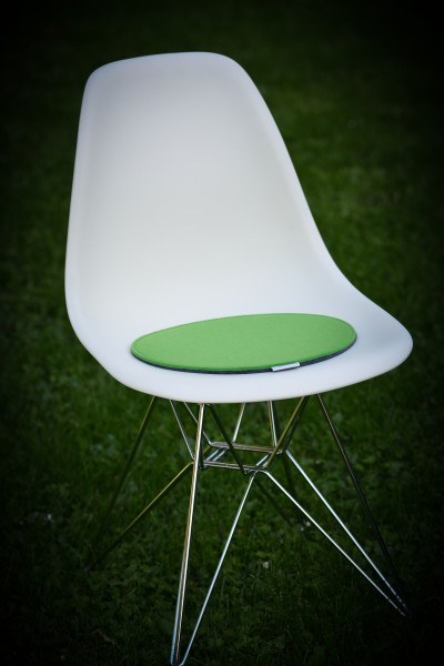 Felt pad 33 cm round grey/green - both sides 4mm/4mm - circular felt mat 8mm strong