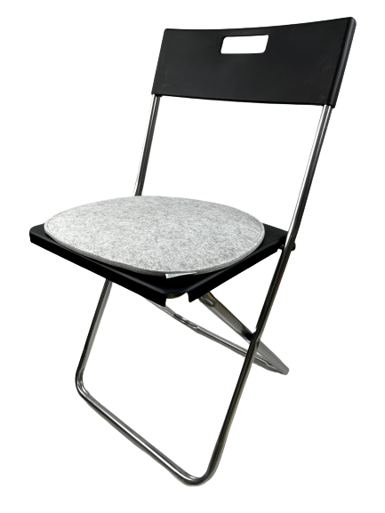 Filz Auflage 35,5 x 39cm grau/dunkelgrau gefüttert