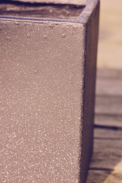 Lounge kubuspotset Grijs/Korrelige Optiek / Plantenpot Set Vierkante Set / 26cm, 37cm, 45, 55cm