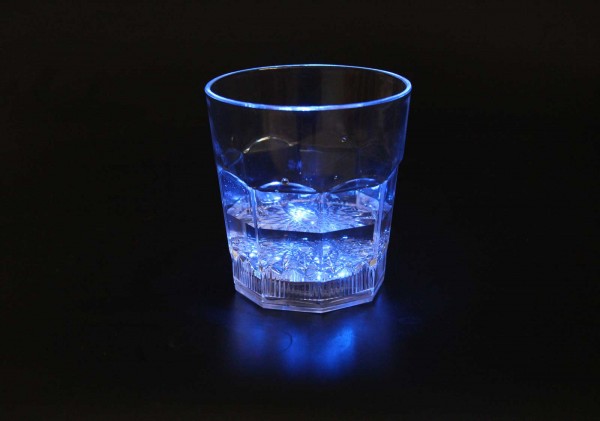 LED-Glas blau leuchtend