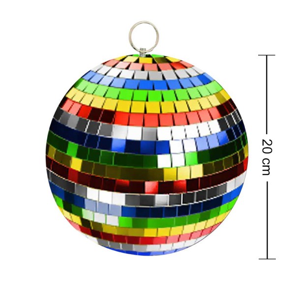Discokugel 20 cm Multicolor / Mirrorball 20 cm Multicolor