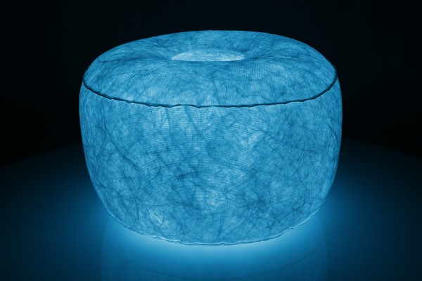 Inflatable LED stool 50cm diameter incl. remote control
