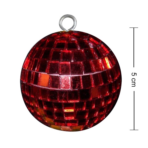discoteca palla 5cm rosso / specchio palla 5cm rosso