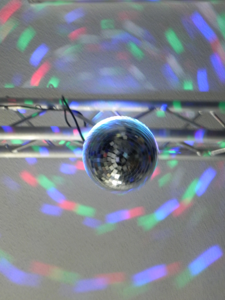 7even LED lustrzana piłka 20cm z silnikiem baterii i zmiana koloru / LED lustrzana piłka zestaw baterii 20cm