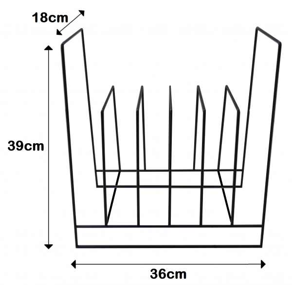Record Stand nero XL / Vinyl Records Rack XL nero alto 39cm!