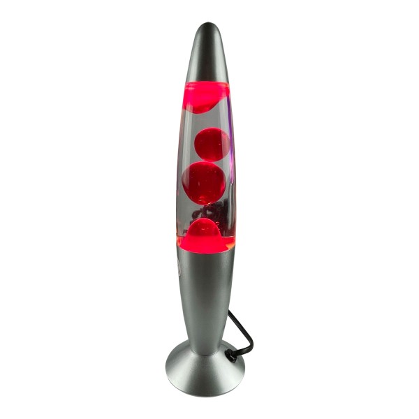 Lava Lampe Rakete 35cm Rot-Klar
