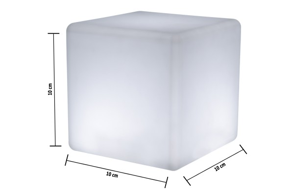 7even LED Light Cube 10cm Outdoor & Indoor z pilotem zdalnego sterowania, baterią i ładowarką