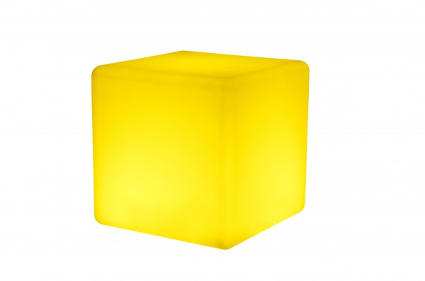 LED Design Cube 40 / LED Leuchtwürfel Bundle mit Filz Sitzauflage