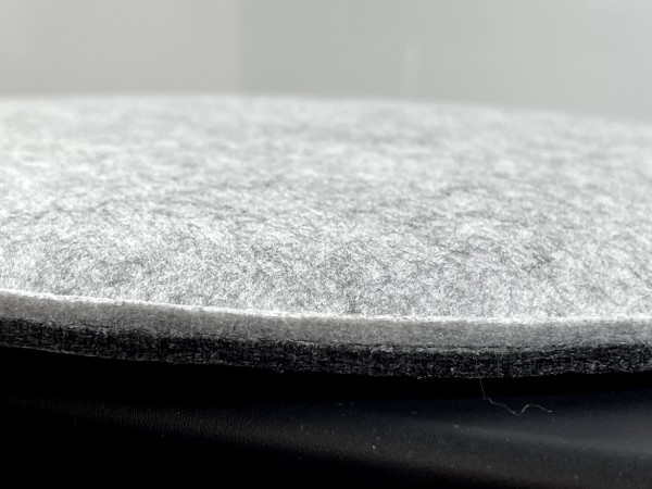 Filz Auflage 35,5 x 39cm grau/dunkelgrau gefüttert