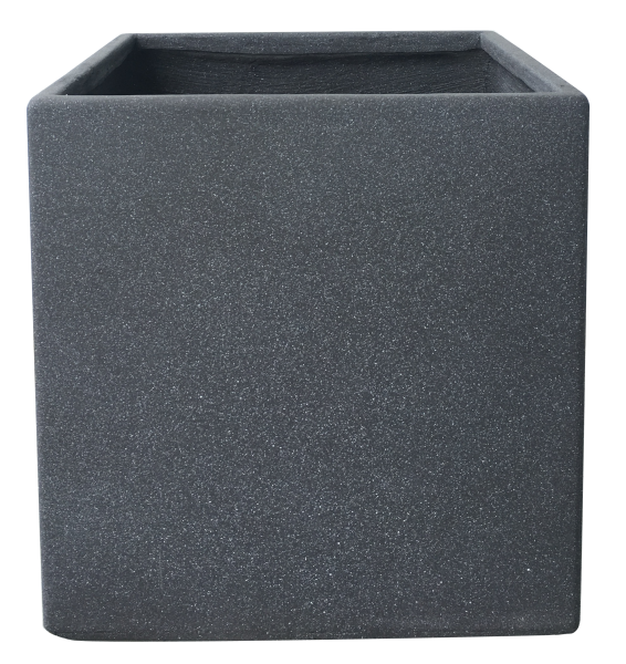 Lounge kubuspotset Grijs/Korrelige Optiek / Plantenpot Set Vierkante Set / 26cm, 37cm, 45, 55cm