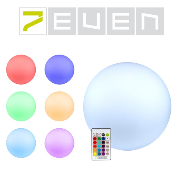 7even Outdoor Design Solarleuchte Kugel 30 bis 40cm (internes Solar Modul) (Model 2022)-B-ware