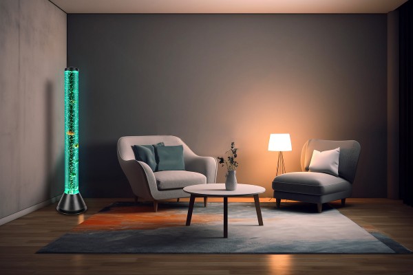 LED-Design & Sprudel-Wassersäule mit Fernbedienung 120cm hoch