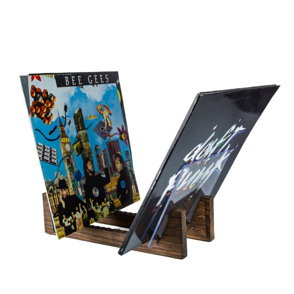 Schallplatten Flip Ständer Holz-Acryl Stand für LPs