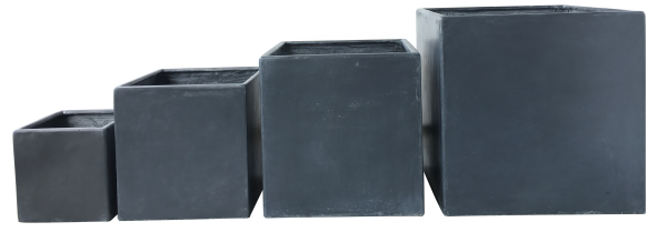 Exklusiv & hochwertig - Premium Pflanzkübel Set - Lounge Cube Pot Set Beton Shabby outdoor von 7EVEN | Blumentopf eckig Pflanzgefäße Blumenkasten Pflanztöpfe Blumenkübel Pflanztrog Blumentrog