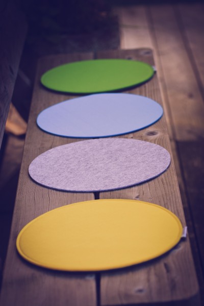 Filz Auflage 33 cm Rund grau - Kreisförmige Filzmatte Einseitig 4mm