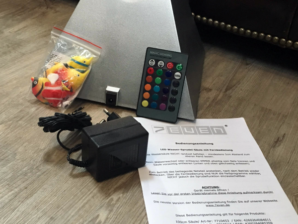 LED-ontwerp & bubblewaterzuil met afstandsbediening 100cm hoog!