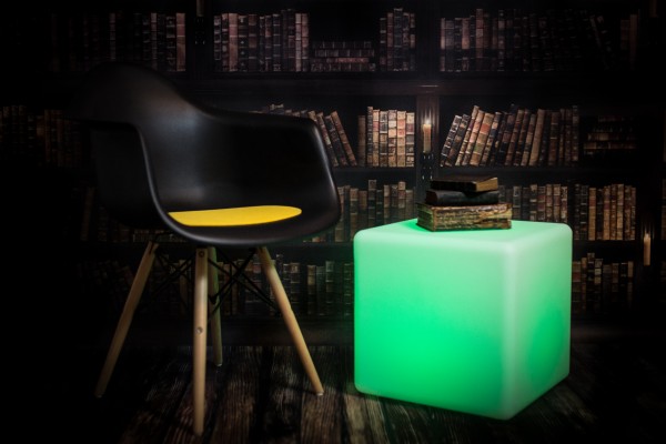 7even LED-Cube 40 cm con modalità audio, cambio colore controllato dalla musica, telecomando, funzionamento a batteria