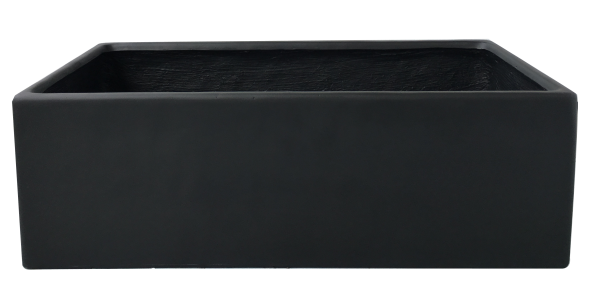 Długi zestaw doniczek czarny / 2er zestaw doniczek wydłużony 100 x 50 x 32cm & 80 x 40 x 25cm