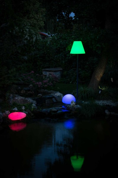 7even LED Zonnehemisfeer 35 x 35 x 19 cm / Zonne- & USB-aangedreven lichthalve bol met kleurwisseling