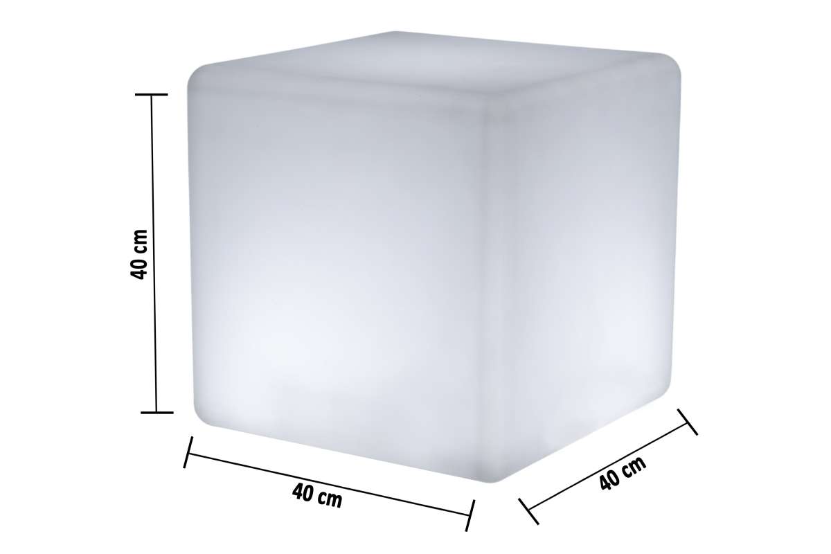 7even LED Design Cube 50/LED verlichte zitkubus, lichttafel/binnen en 7even LED Design Cube 50/LED verlichte zitkubus, lichttafel/binnen en
