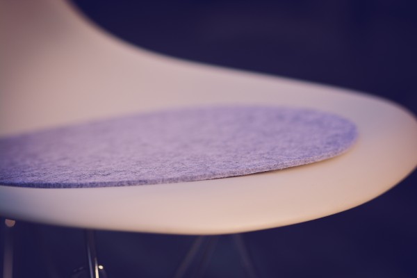 Filz Auflage 33 cm Rund grau - Kreisförmige Filzmatte Einseitig 4mm