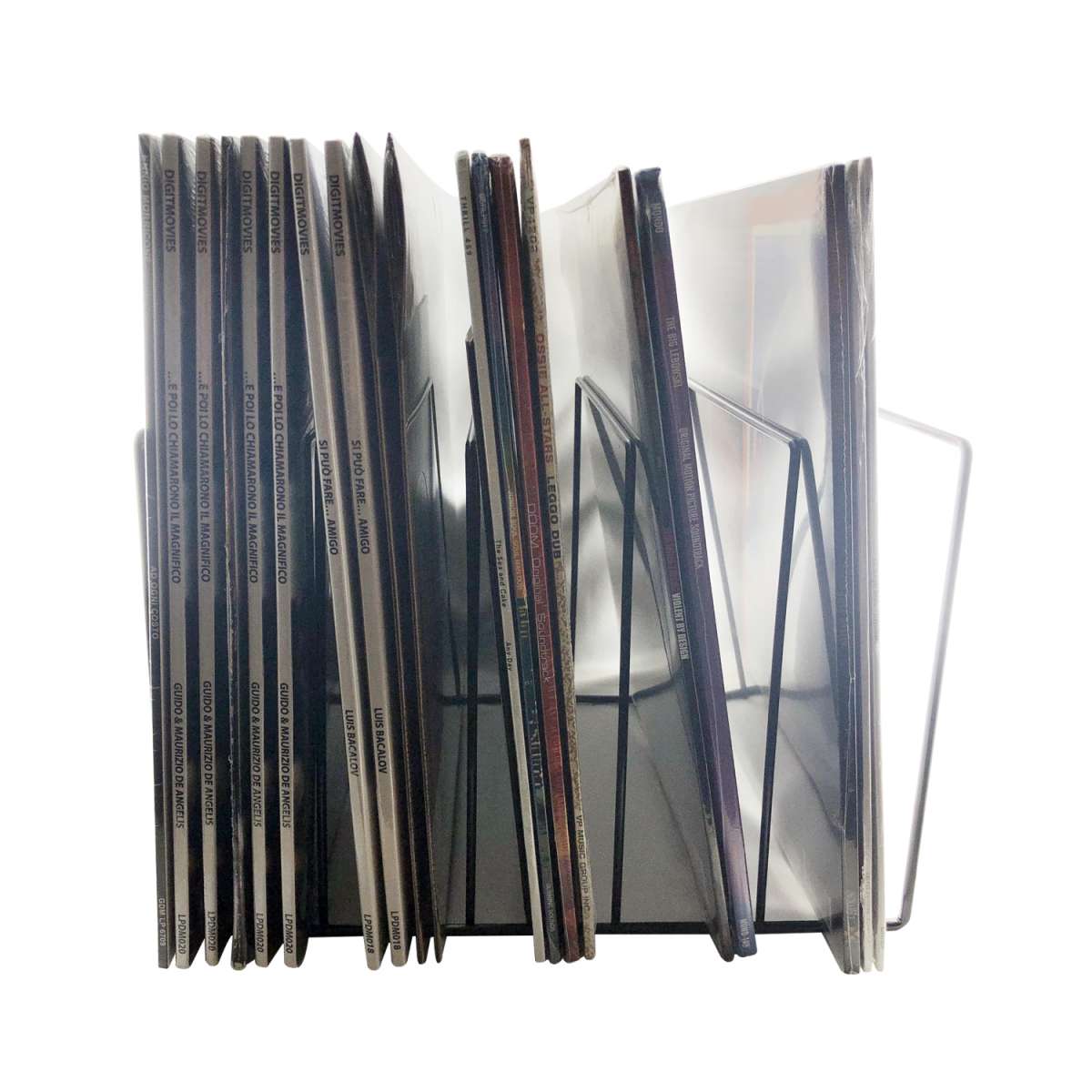 Schallplatten Ständer schwarz / Vinyl Records LP Tisch-Rack | Alles für ...