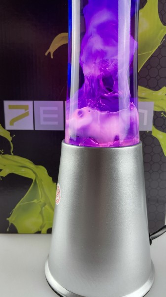 Lava Lampe 40cm weiss-lila