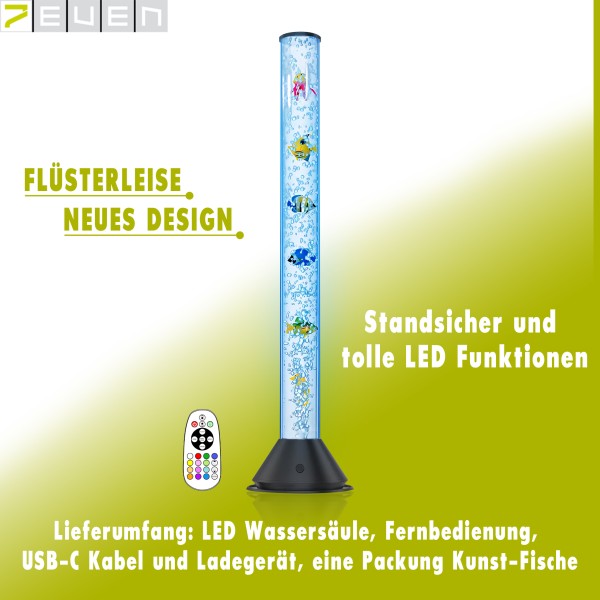 Design a LED e colonna d'acqua a bolla con telecomando alto 130cm!