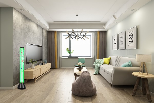 LED-Design & Sprudel-Wassersäule mit Fernbedienung 120cm hoch