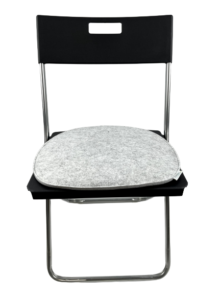 Filz Auflage 35,5 x 39cm grau/dunkelgrau gefüttert