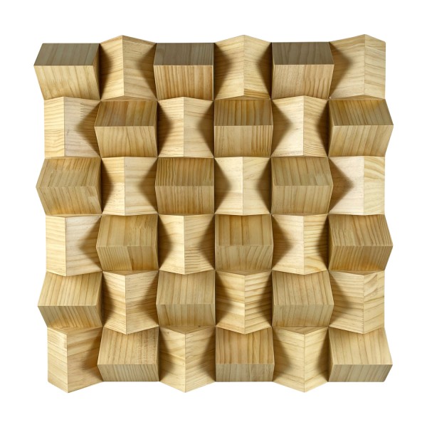 Holz 3D Diffusor Panel 600 x 600 x 85mm