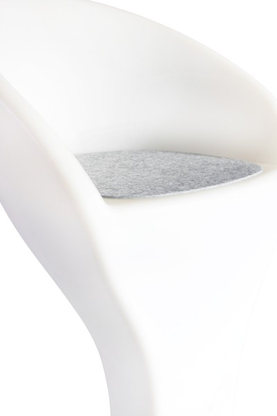 felt pad 35,5 x 39 cm for e.g. , Barchair, Armchair, Sidechair and more. Grey / Green - Beidseiti