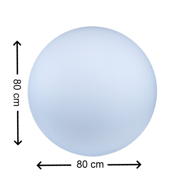 7 effen LED Design Dome 80/ XXL LED Light Ball met een gigantische 80cm! Binnen en buiten met batterij en fer