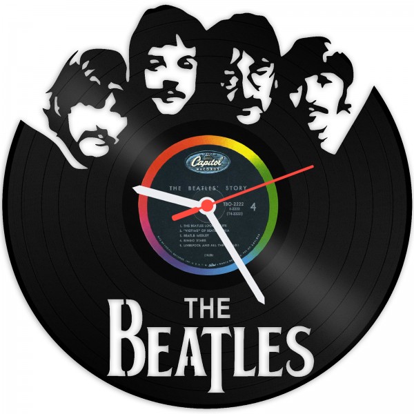 Schallplatten Wanduhr The Beatles