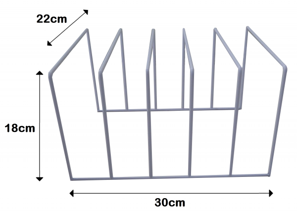 Schallplatten Ständer weiss / Vinyl Records LP Tisch-Rack white