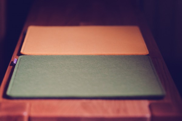 feltro 30 x 30 cm per es. sgabello Cube verde/grigio - entrambi i lati 4 mm/4 mm